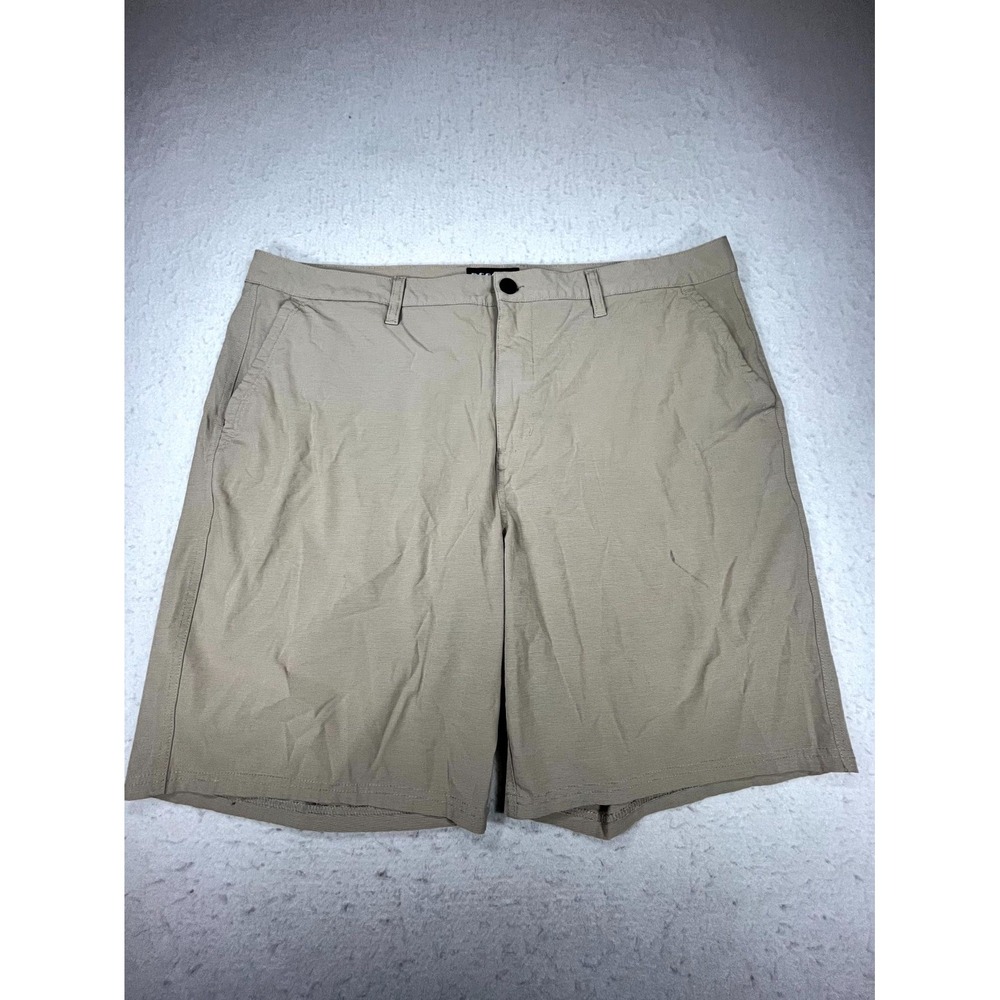 Reef Walk Shorts Mens 40 Khaki Stretch Mid Rise Slash Pocket Modern Surf Casual